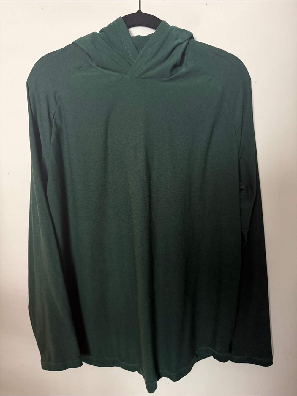 True Classic Men's Dark Green Hooded Long-Sleeve Shirt